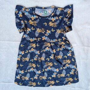 Navy Floral Kids Dress – Fresh & Stylish Everyday Frock 4T